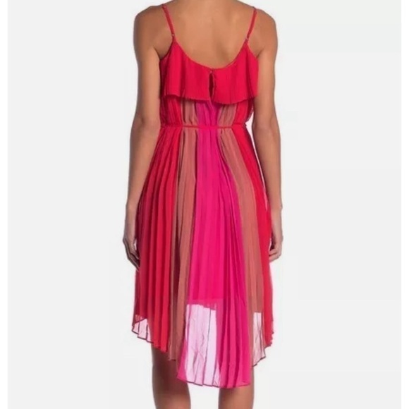 Adelyn Rae Pepper Pleated Colorful Dress Size M - Picture 2 of 10